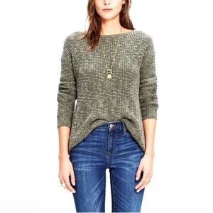 Madewell Olive Green Knit 100% cotton Sweater